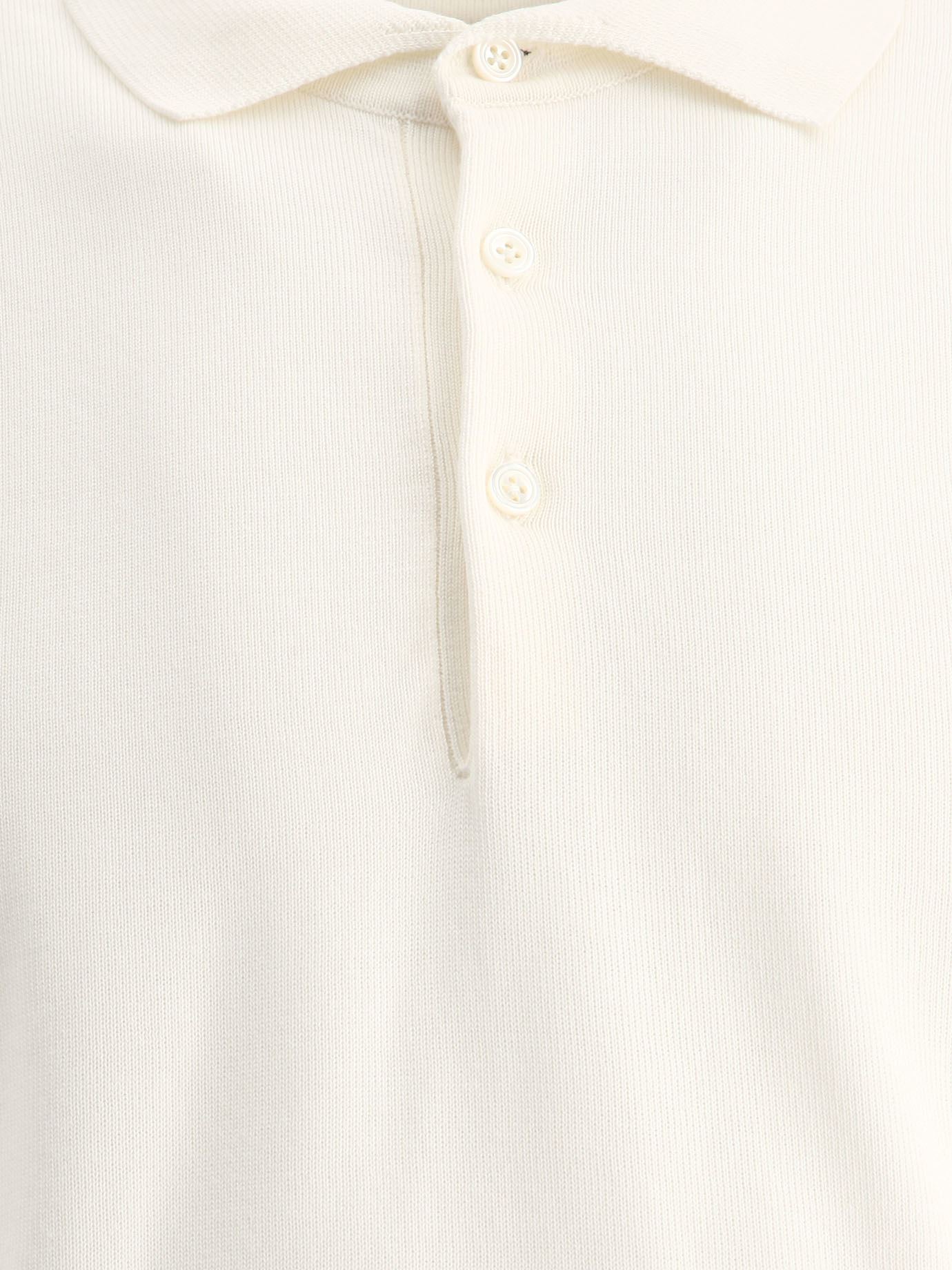 BEAMS PLUS White 12G polo shirt